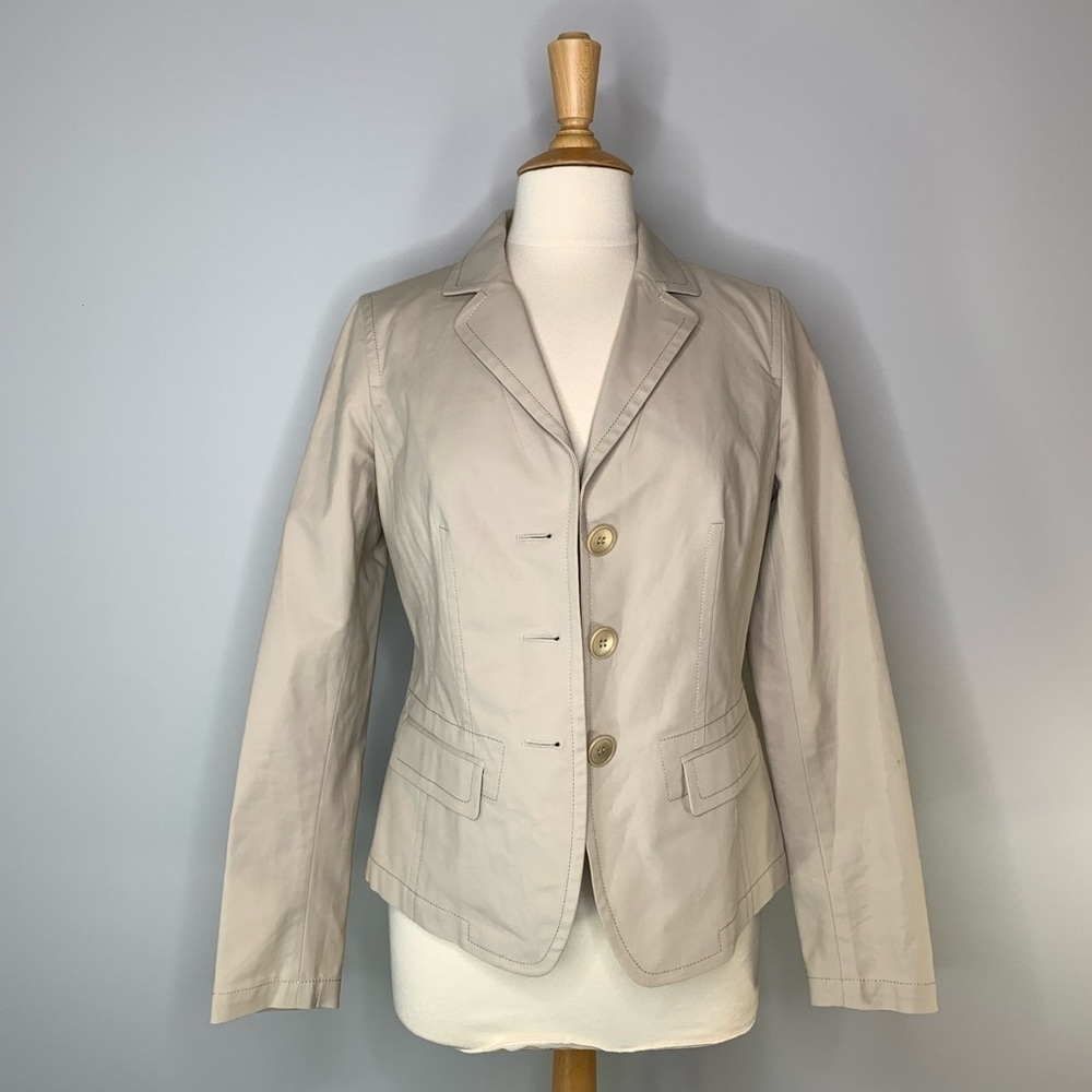 NWOT Lafayette 148 Tan Blazer Cotton Size 6